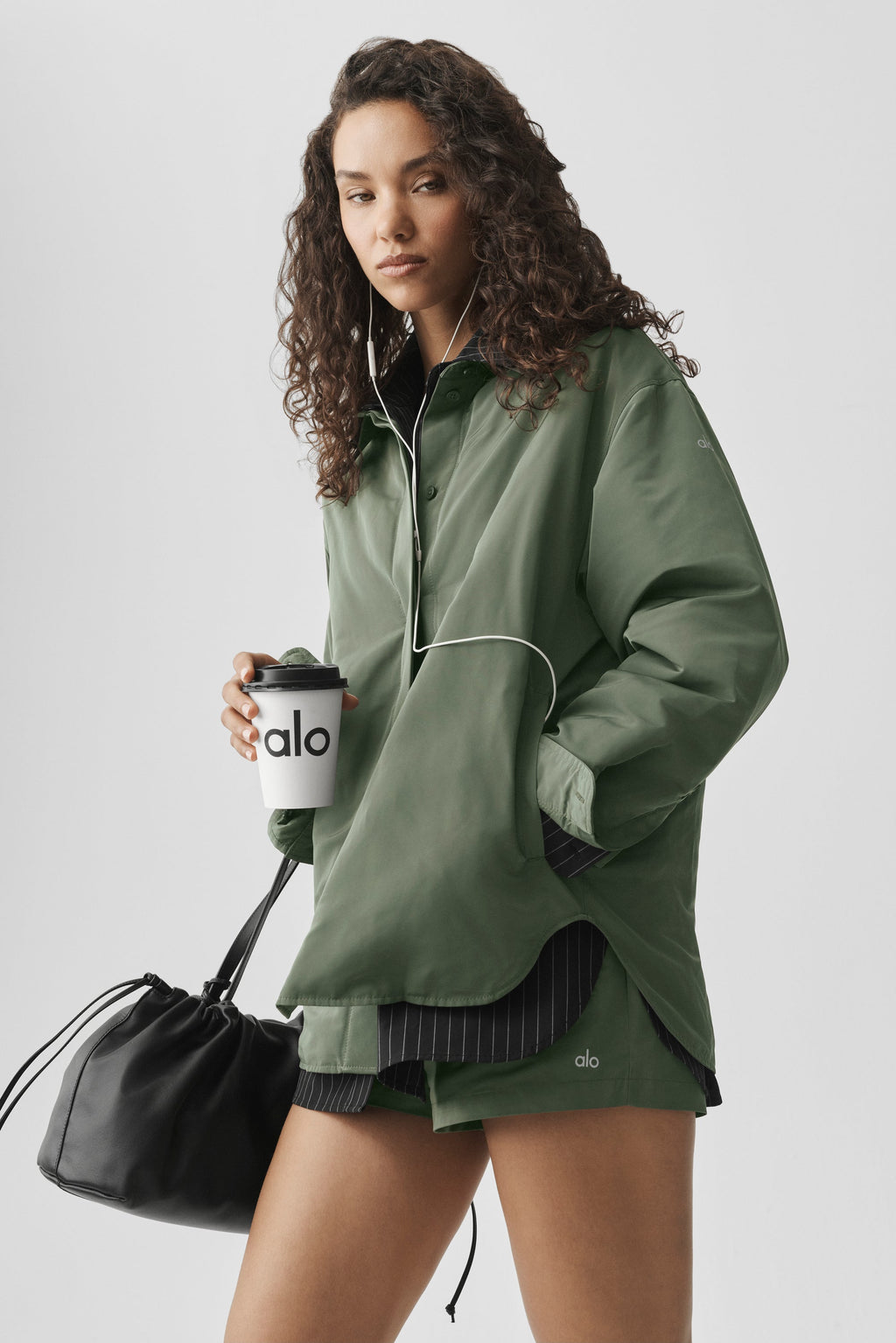Socialite Shacket - Bamboo Green