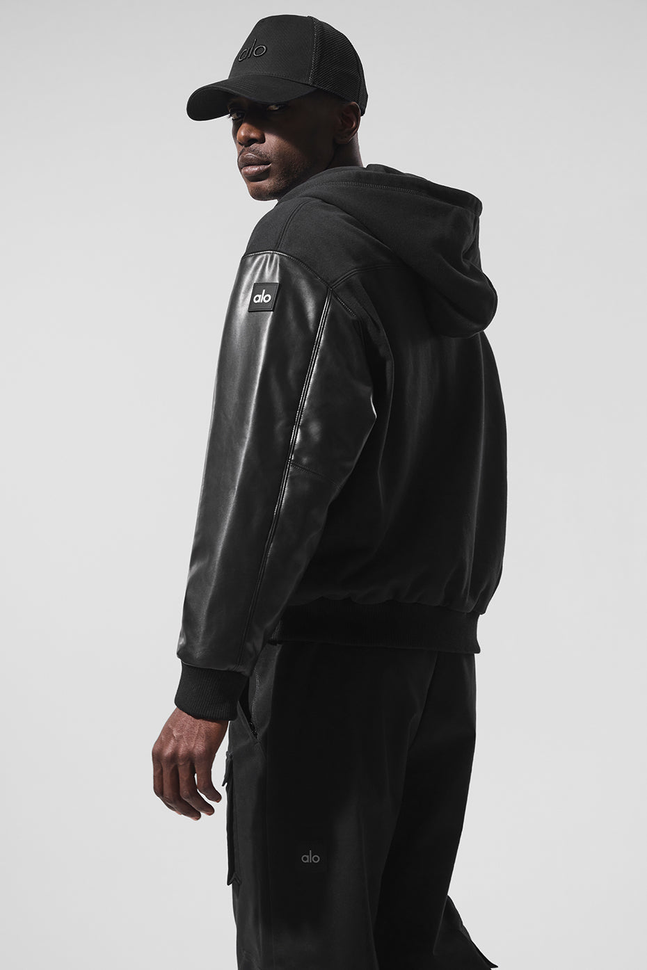 Select Hooded Bomber Jacket - Black