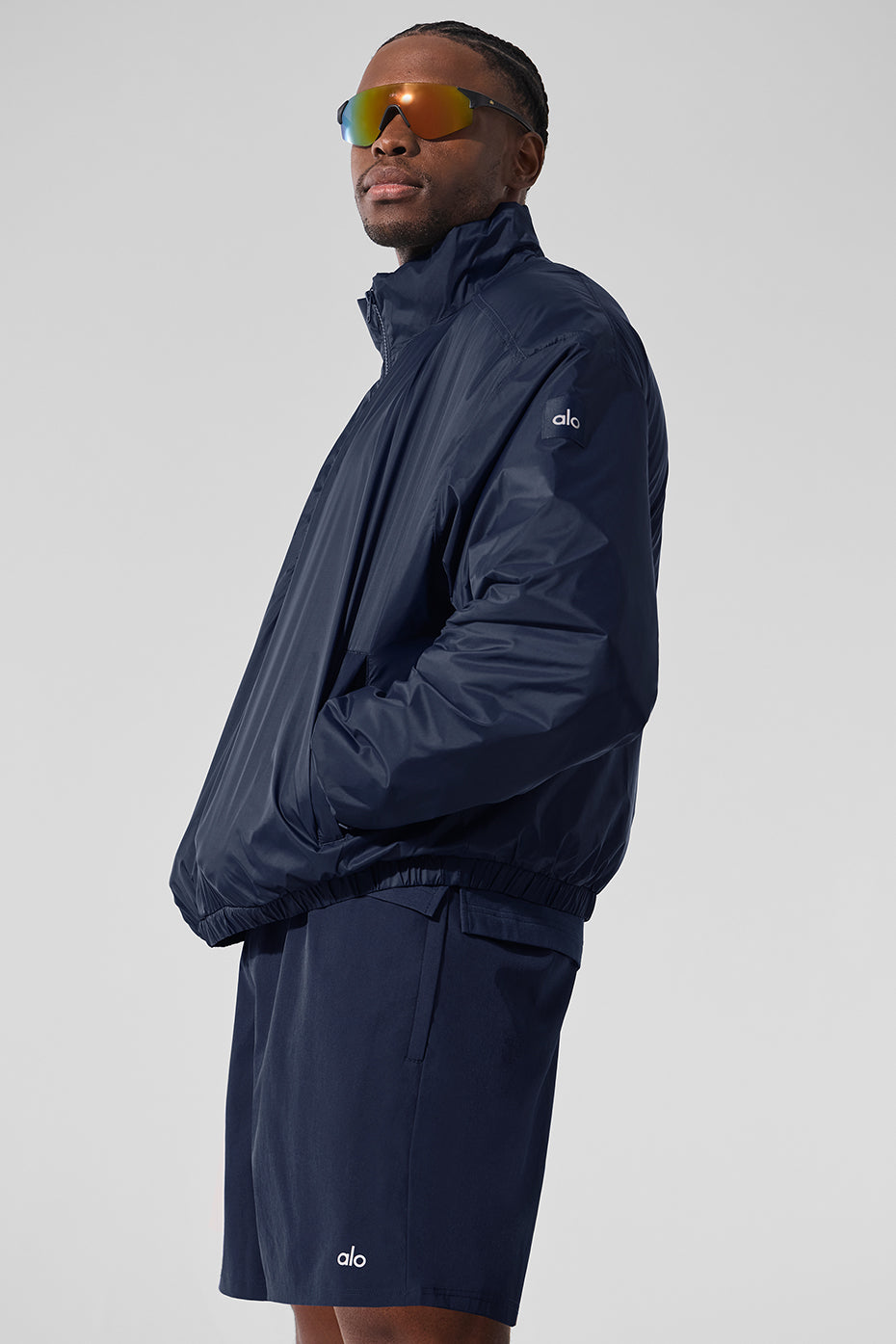 Latitude Light Weight 1/2 Zip Pullover Jacket - Navy