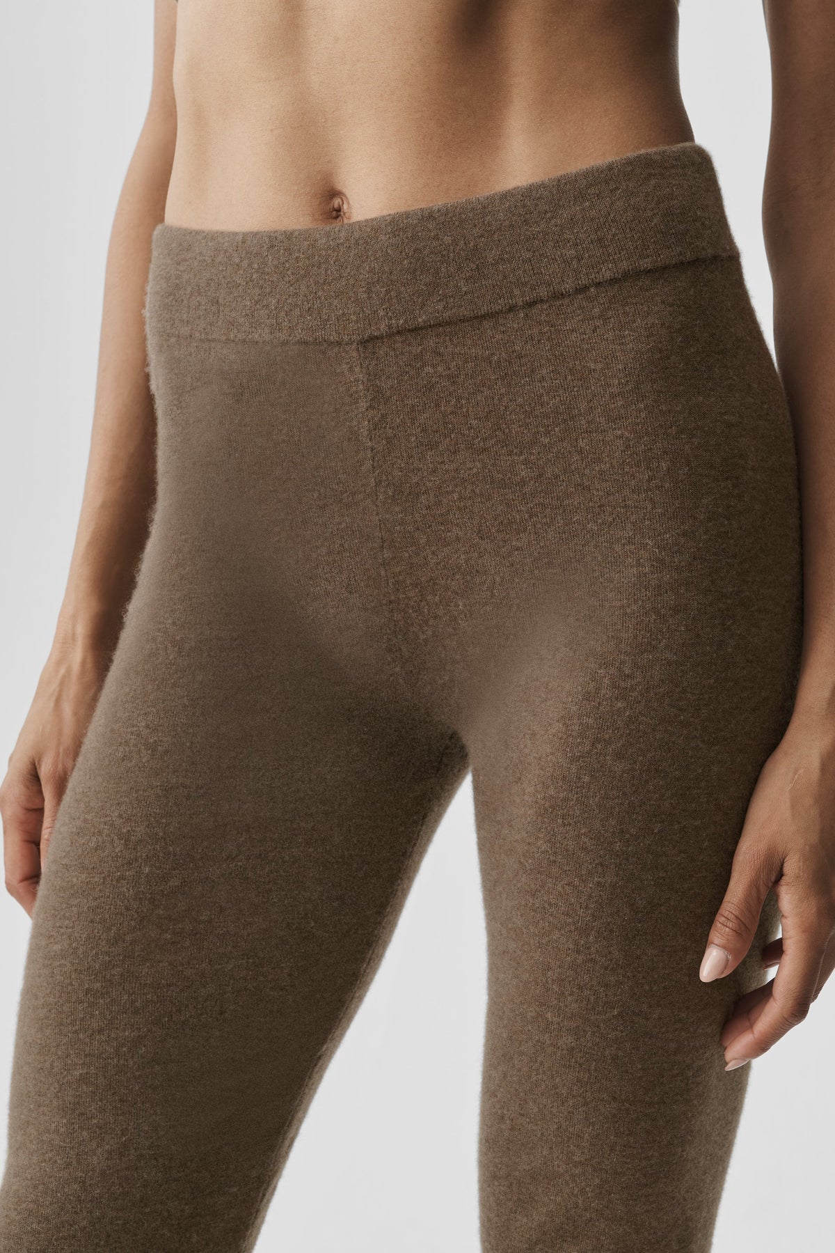 Cashmere High-Waist Eternity Legging - Java Brown Heather