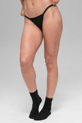 Airbrush Invisible String Thong - Black