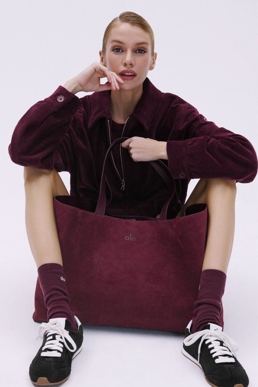 ALO Tranquility Tote - Bordeaux Suede