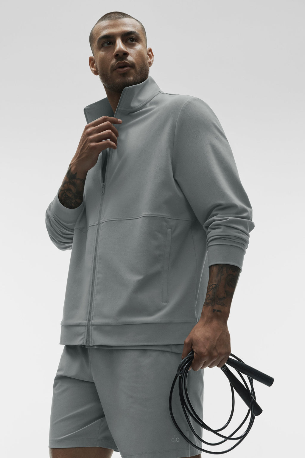 Conquer Max Mock Neck Full Zip - Monument