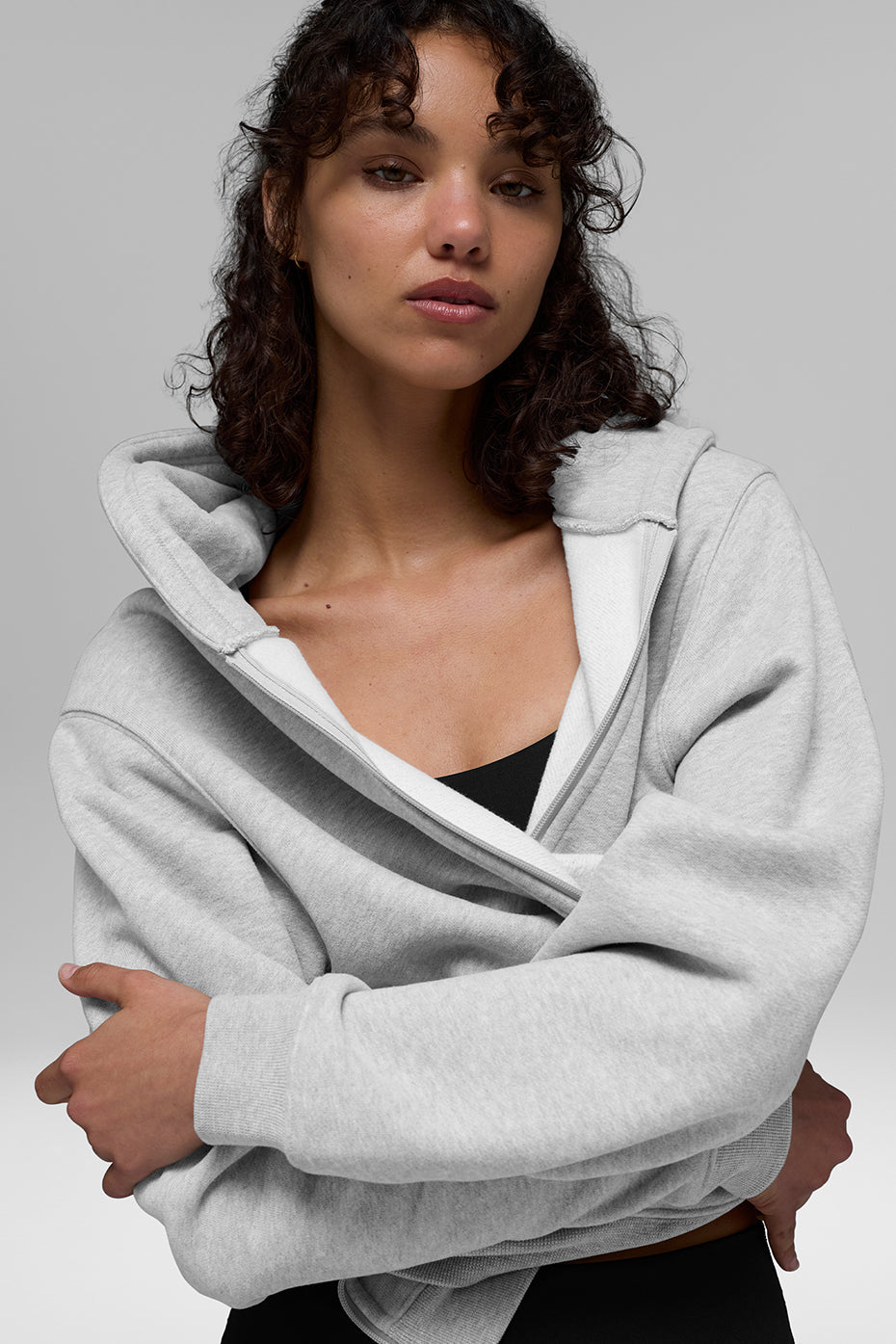 Renown Heavy Weight Full Zip Hoodie - Athletic Heather Grey