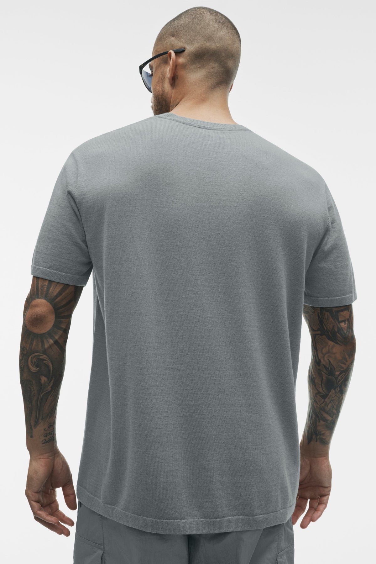 Cashmere Blend Ever Soft Short Sleeve Crew - Monument