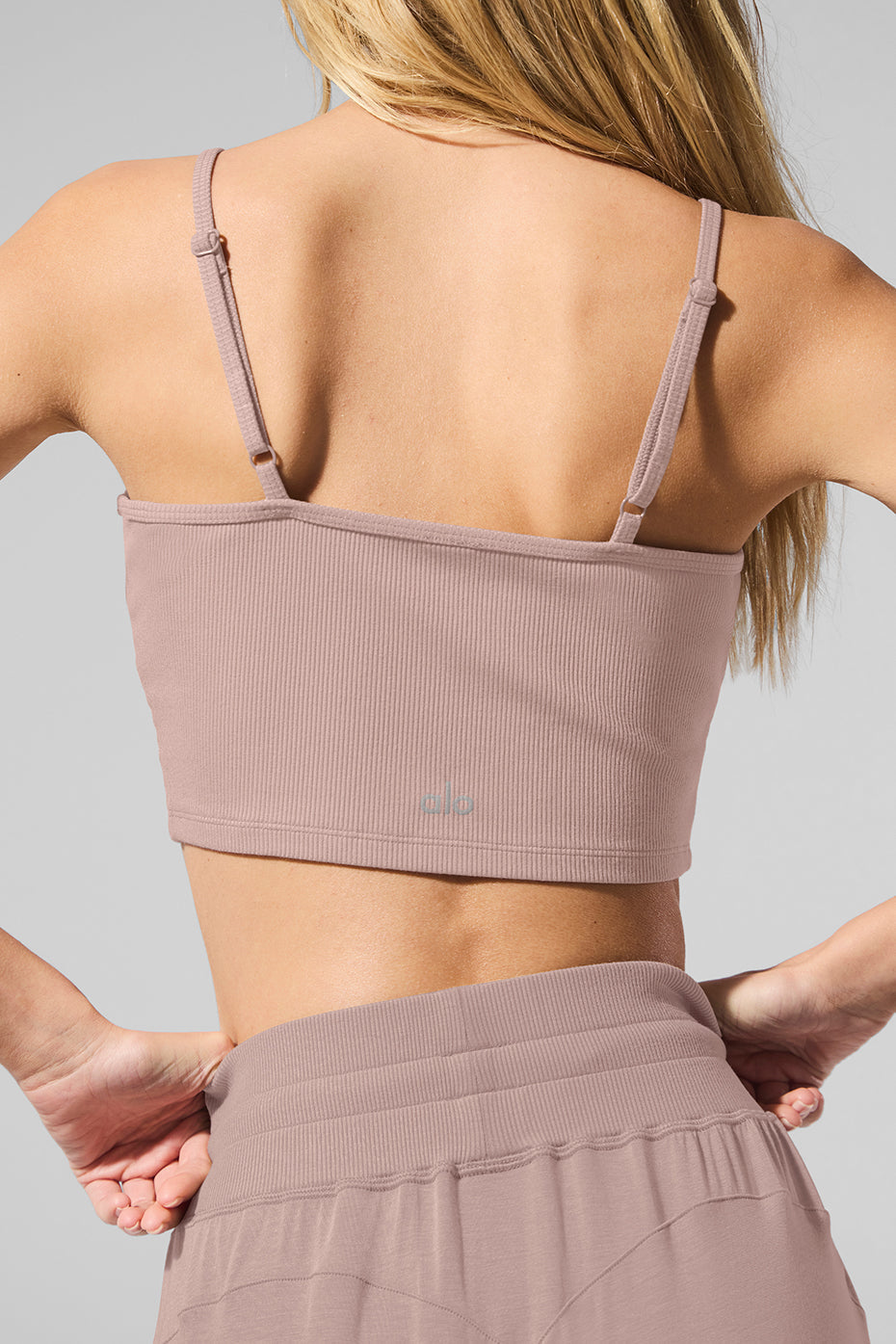 Ribbed Delicate Lounge Tank - Taupe