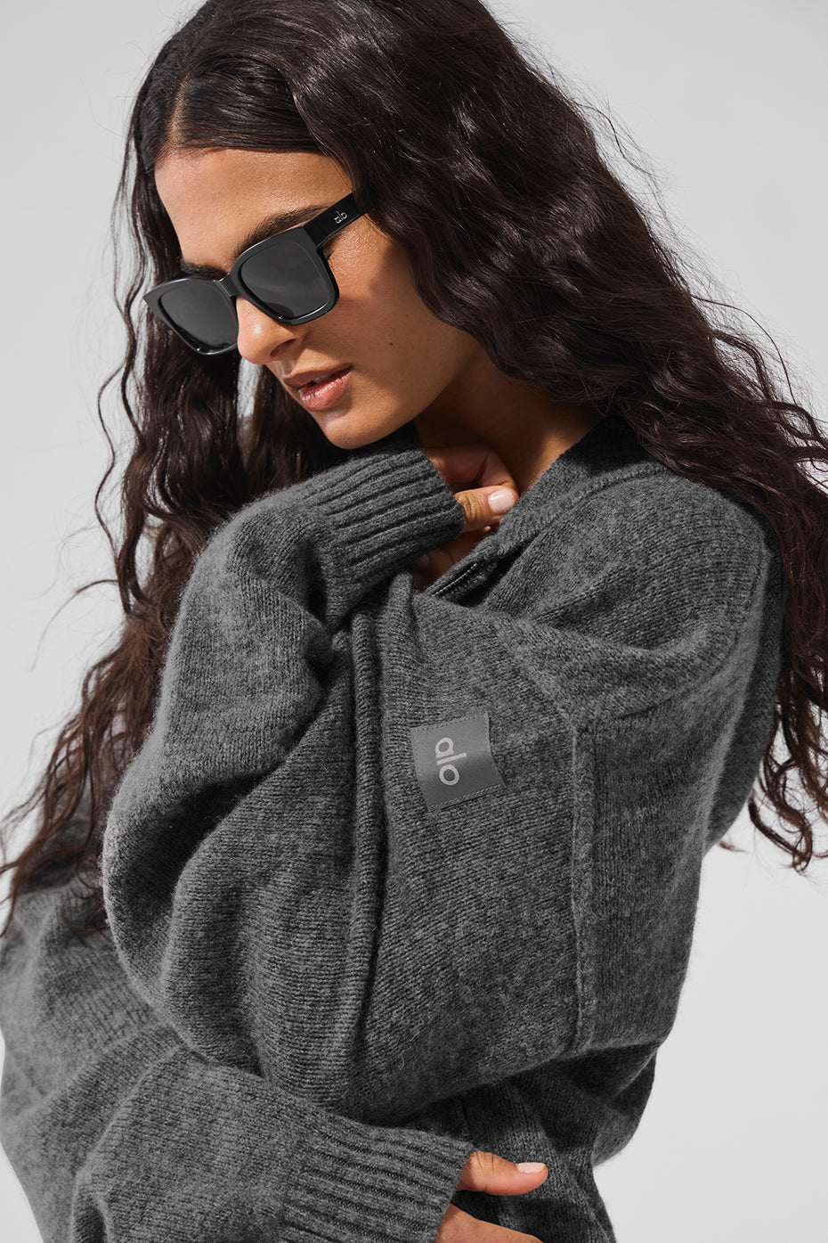 Wool Cashmere New Class Full Zip Hoodie - Platinum Grey