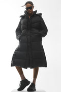 Gold Rush Puffer Trench - Black