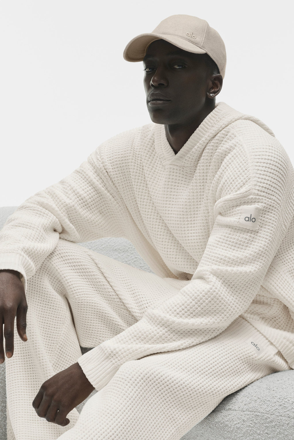 Waffle Chenille Edition Hoodie - Ivory