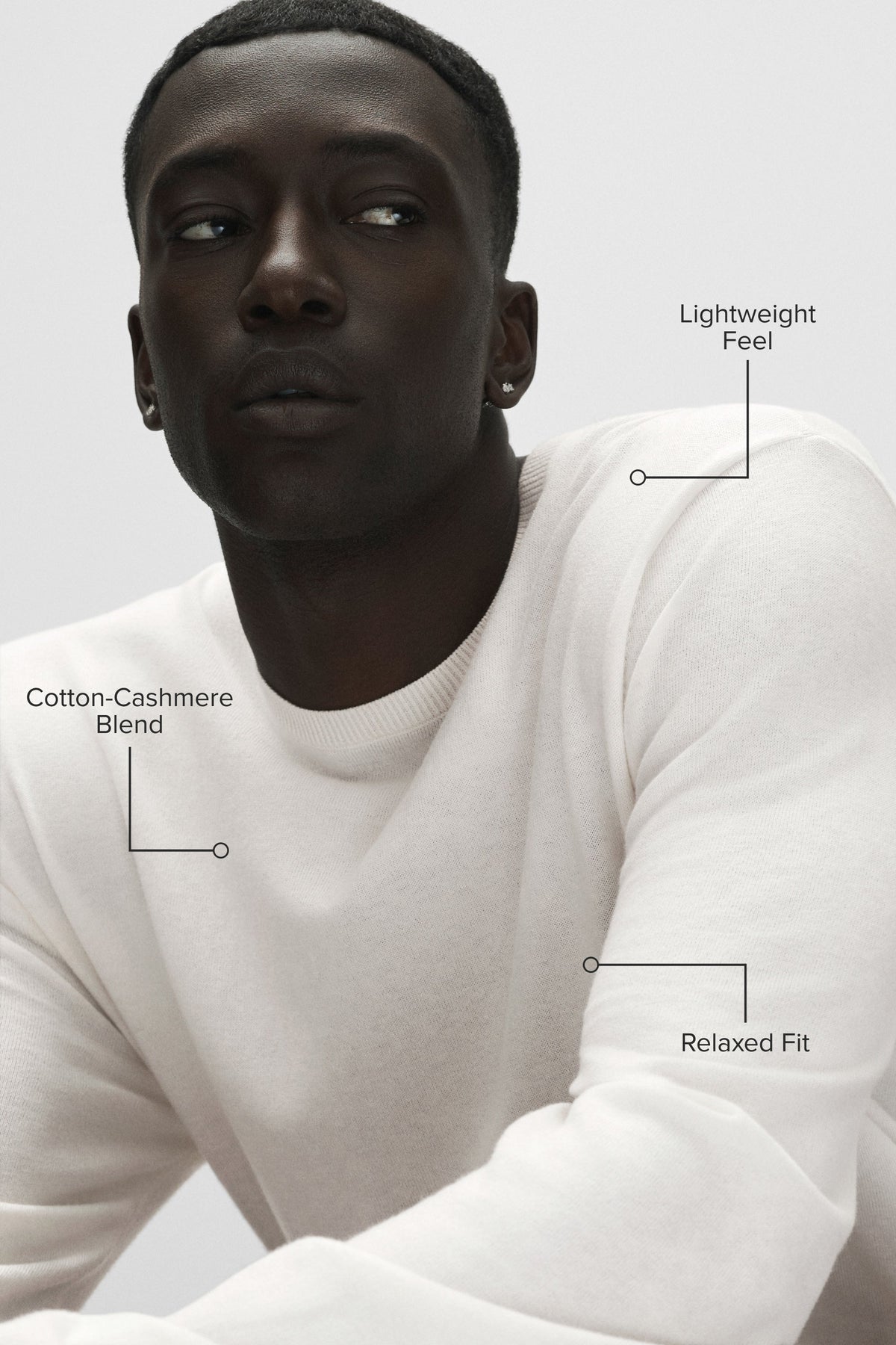 Cashmere Blend Ever Soft Long Sleeve Crew - Ivory