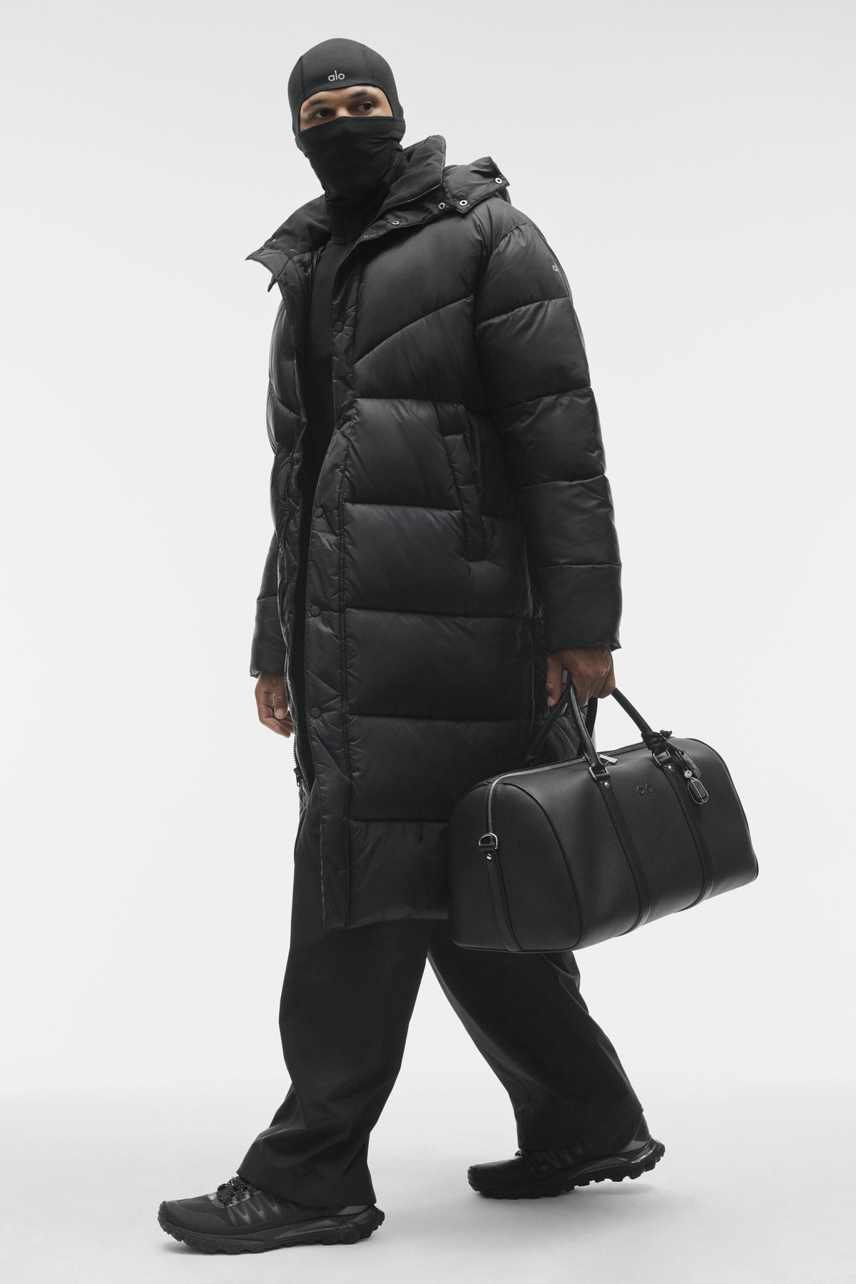 Gold Rush Puffer Trench - Black
