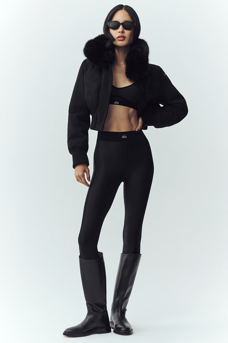 Wool Blend Bunny Slope Jacket - Black