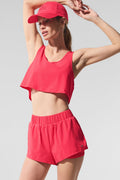 Cropped Sport Star Tank - Candy Red