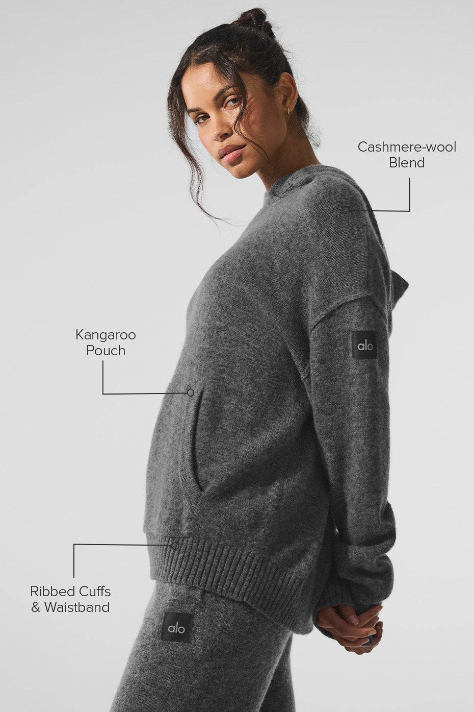 Wool Cashmere New Class Hoodie - Platinum Grey