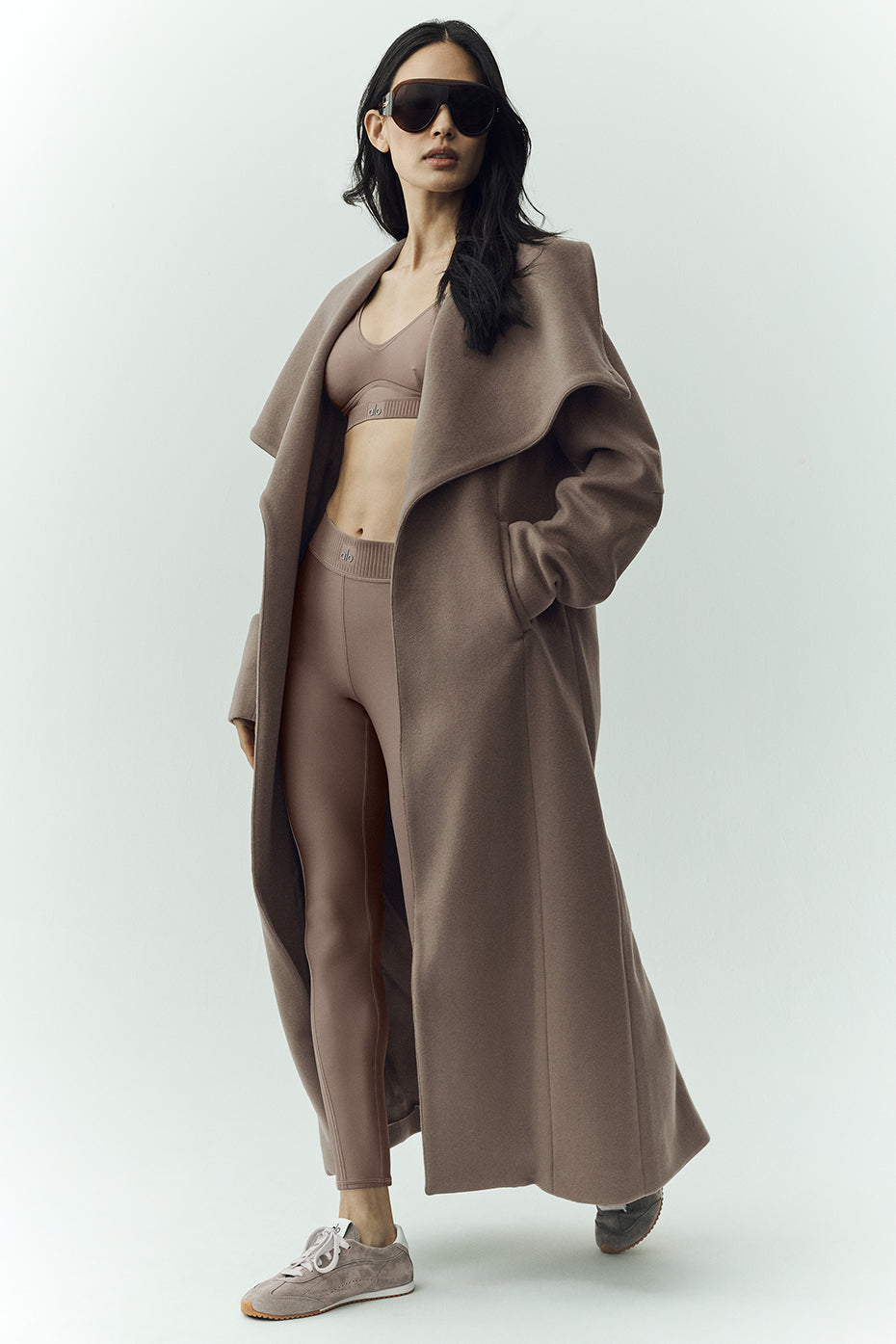 Wool Blend Nightfall Long Coat - Alpine Cocoa Heather