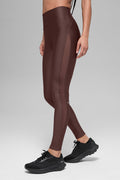 Airlift High-Waist Mesh Infatuation Legging - Brownstone