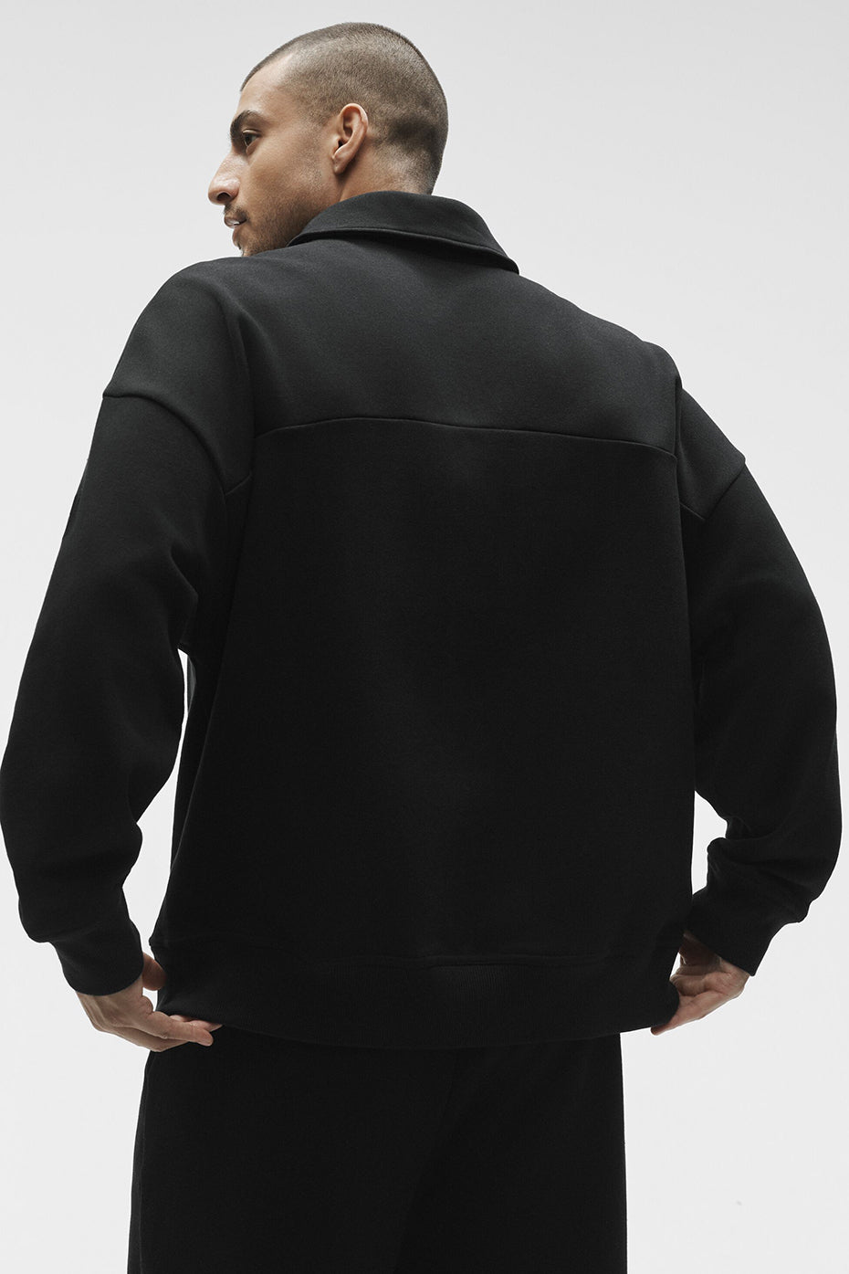 Take It Easy Long Sleeve Henley Pullover - Black