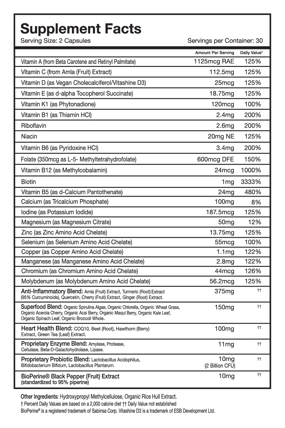 Superfood Multivitamin - 60 Pack