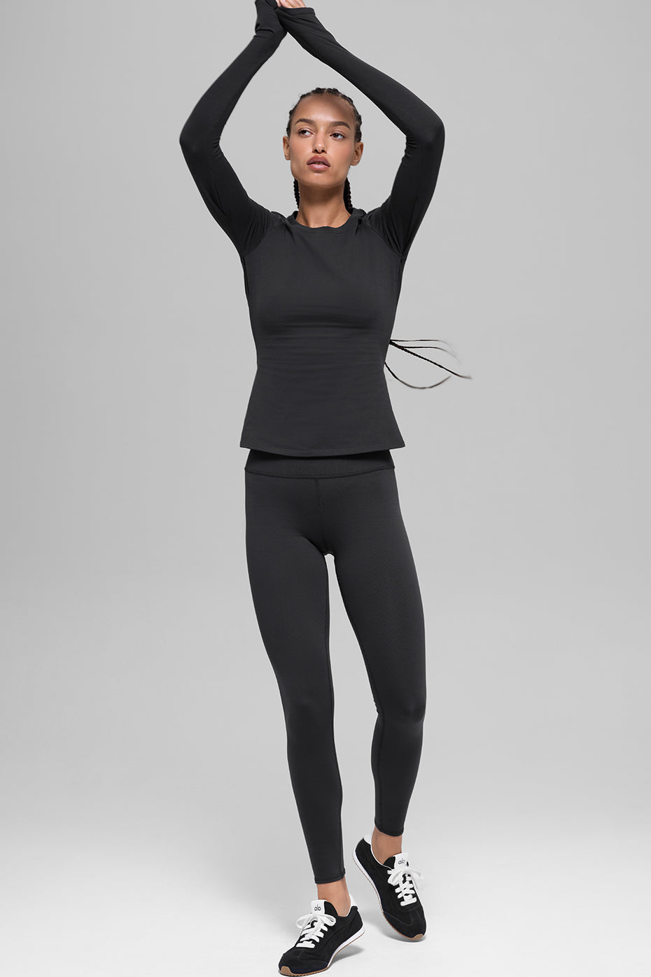 Airbrush Winter Warm High-Waist Nocturne Legging - Black