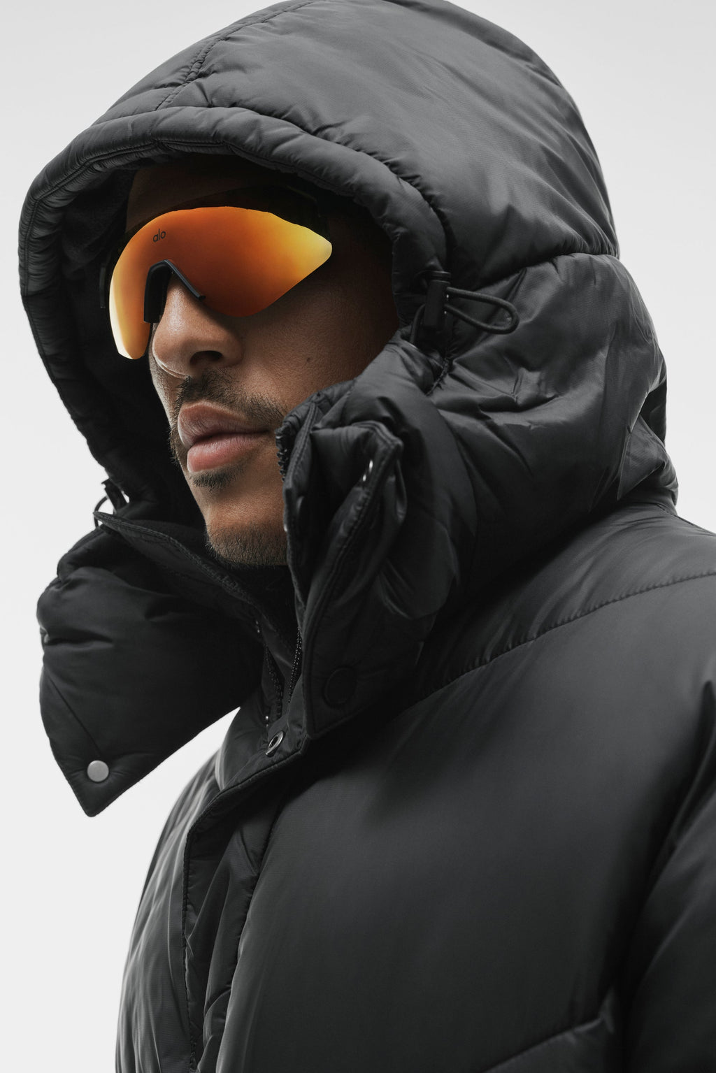 Gold Rush Puffer Trench - Black