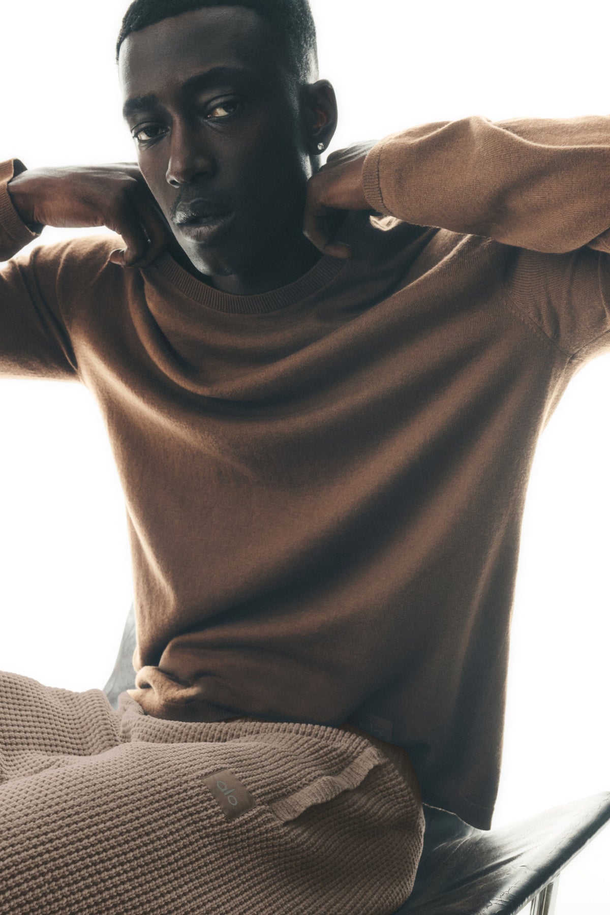 Cashmere Blend Ever Soft Long Sleeve Crew - Java Brown