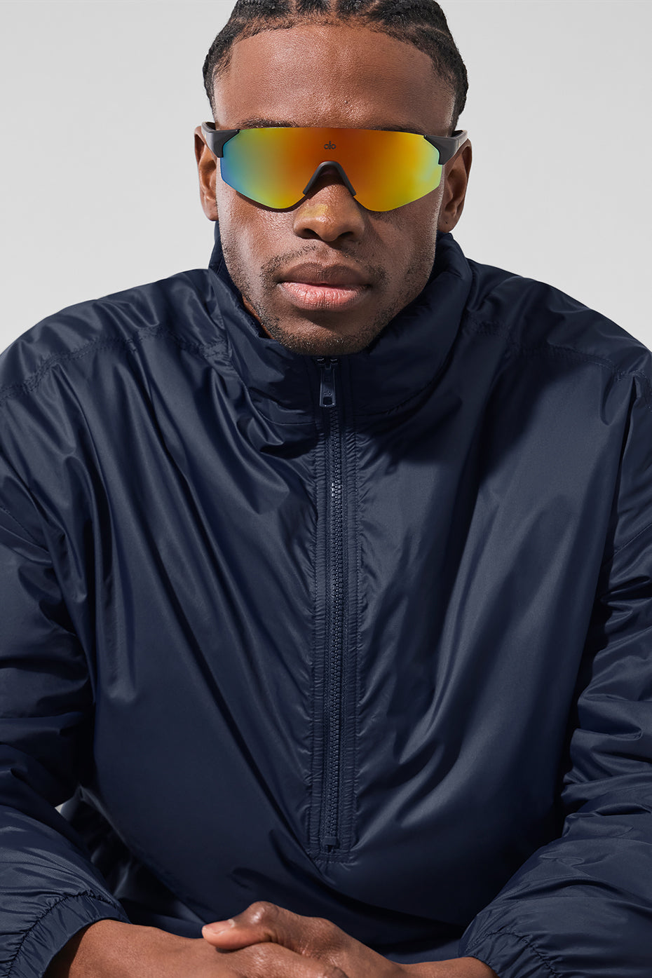 Latitude Light Weight 1/2 Zip Pullover Jacket - Navy