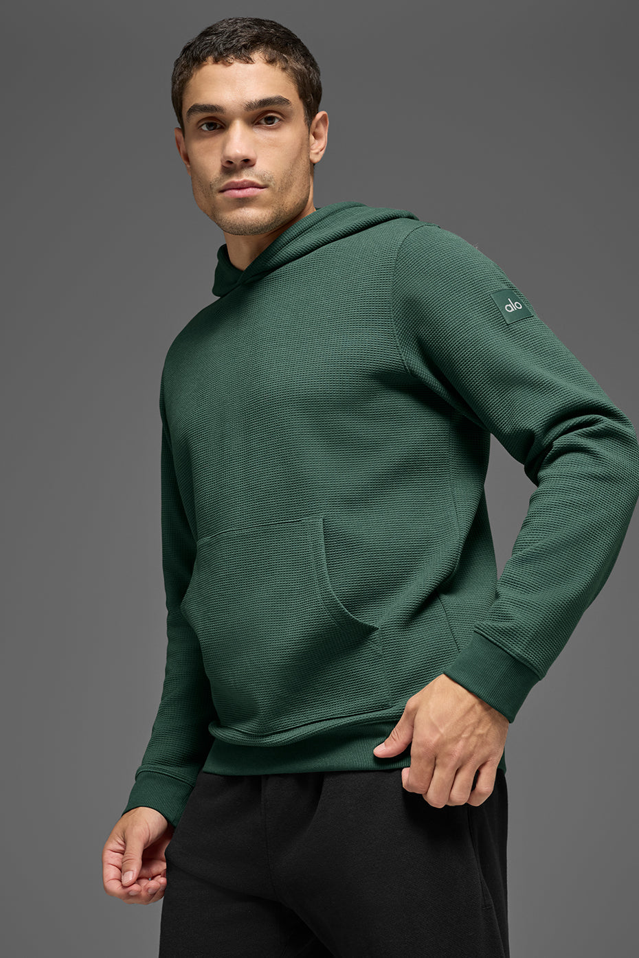Waffle Lounge Hoodie - Clover Green