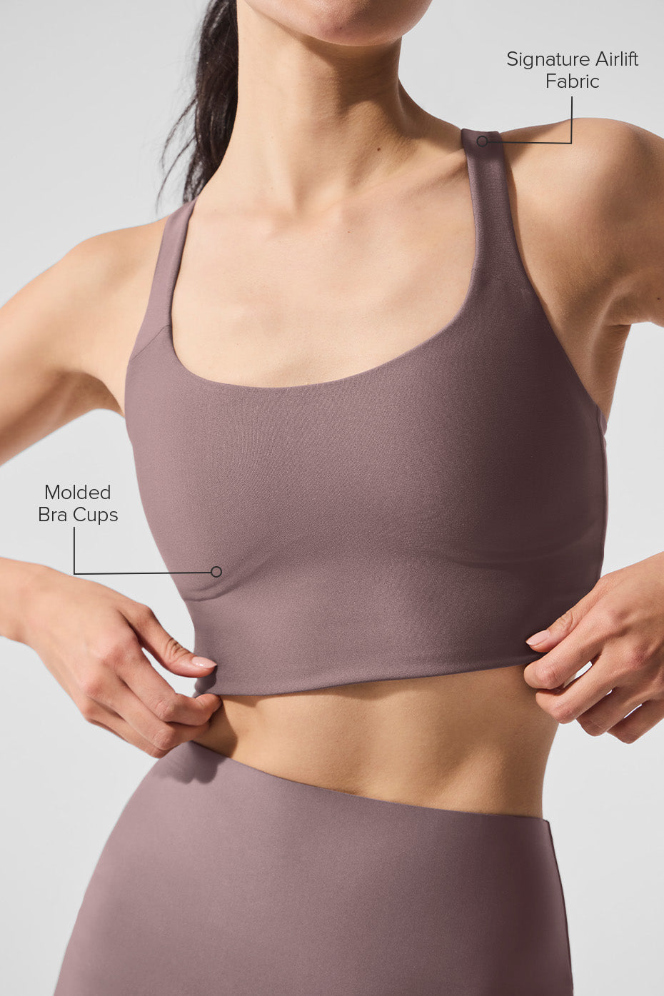 Airlift Sleek Bra Tank - Mushroom