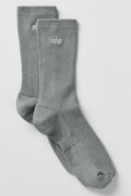 Unisex Half-Crew Understated Sock - Lunar Grey