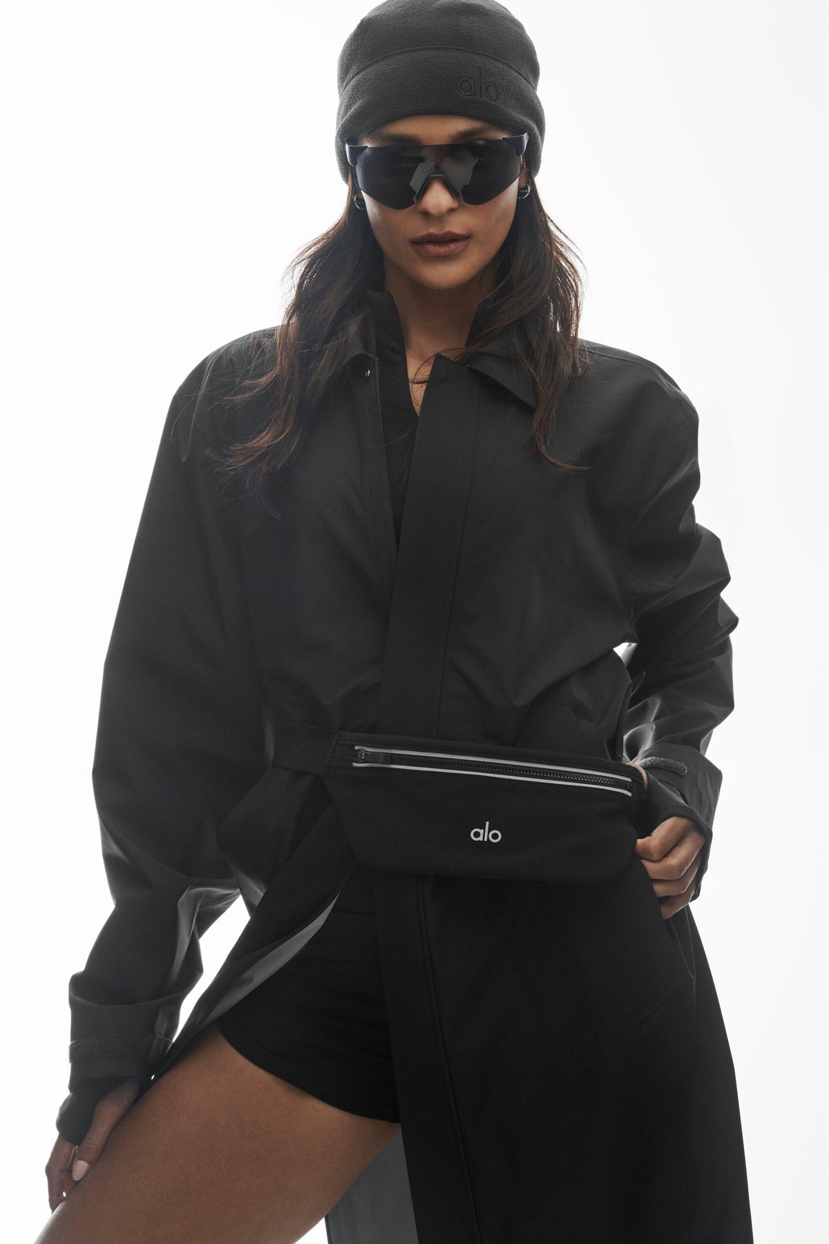 Alpha Shell Long Coat - Black