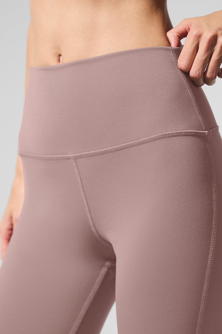 Airbrush High-Waist Bootcut Legging (Short) - Taupe