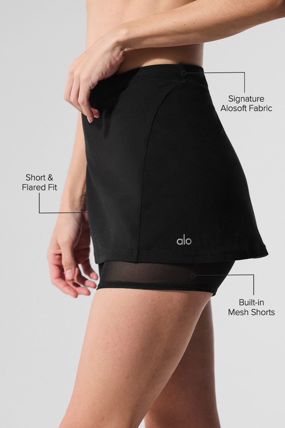 Alosoft Serve It Up Skirt - Black
