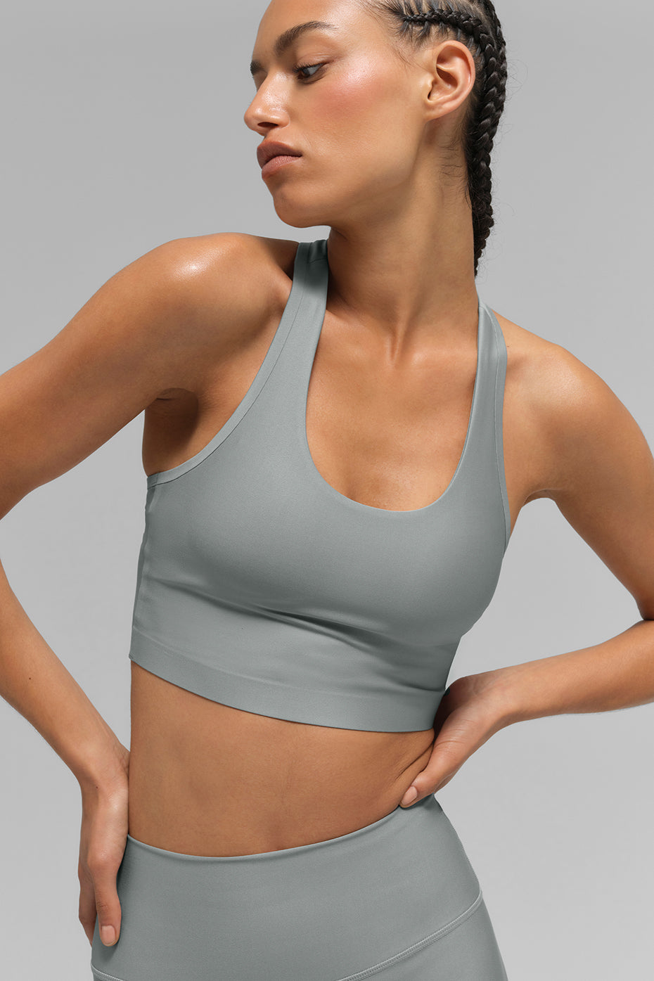 Airlift Super Sleek Bra Tank - Lunar Grey