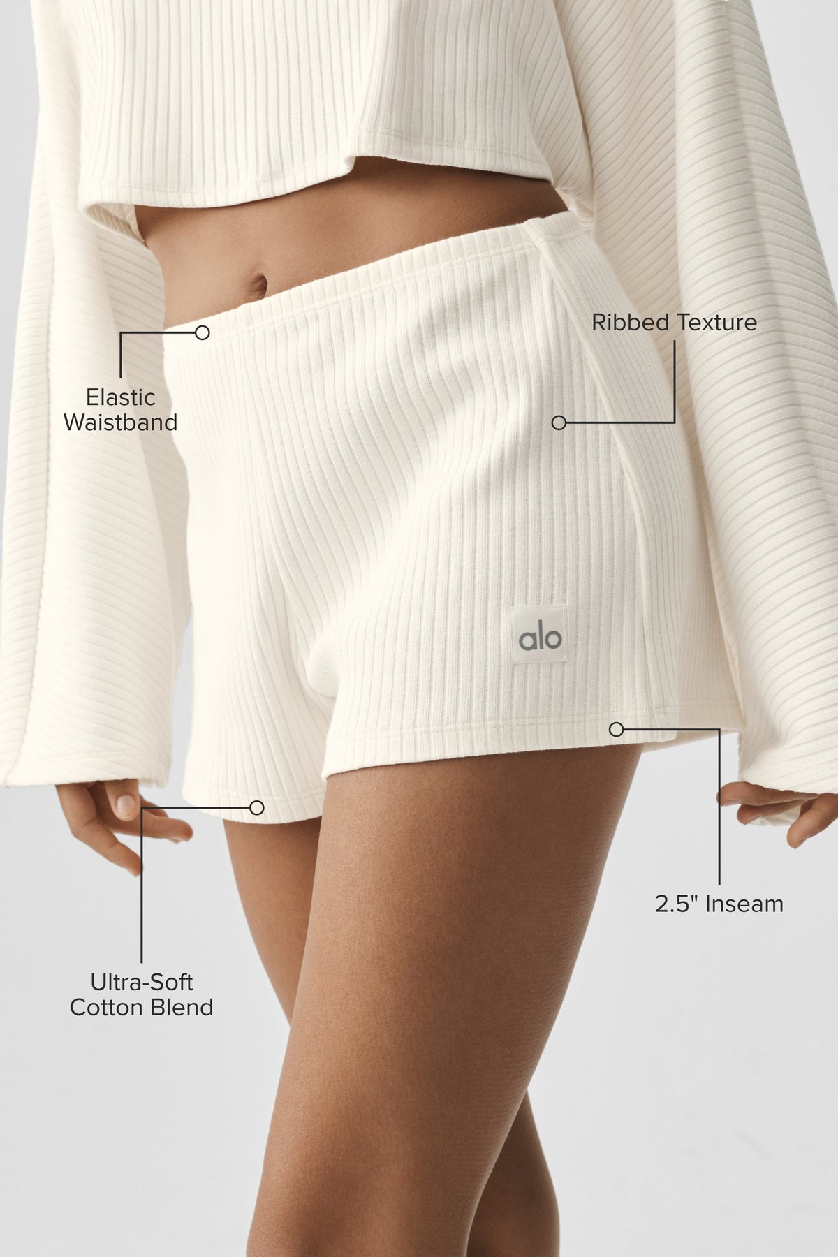 Ribbed Reset Short - Ivory