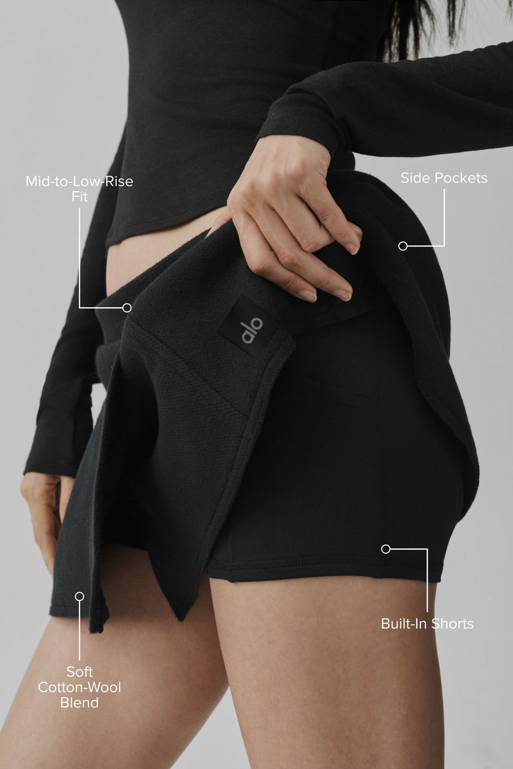 Alpine Meadow Mini Skirt - Black