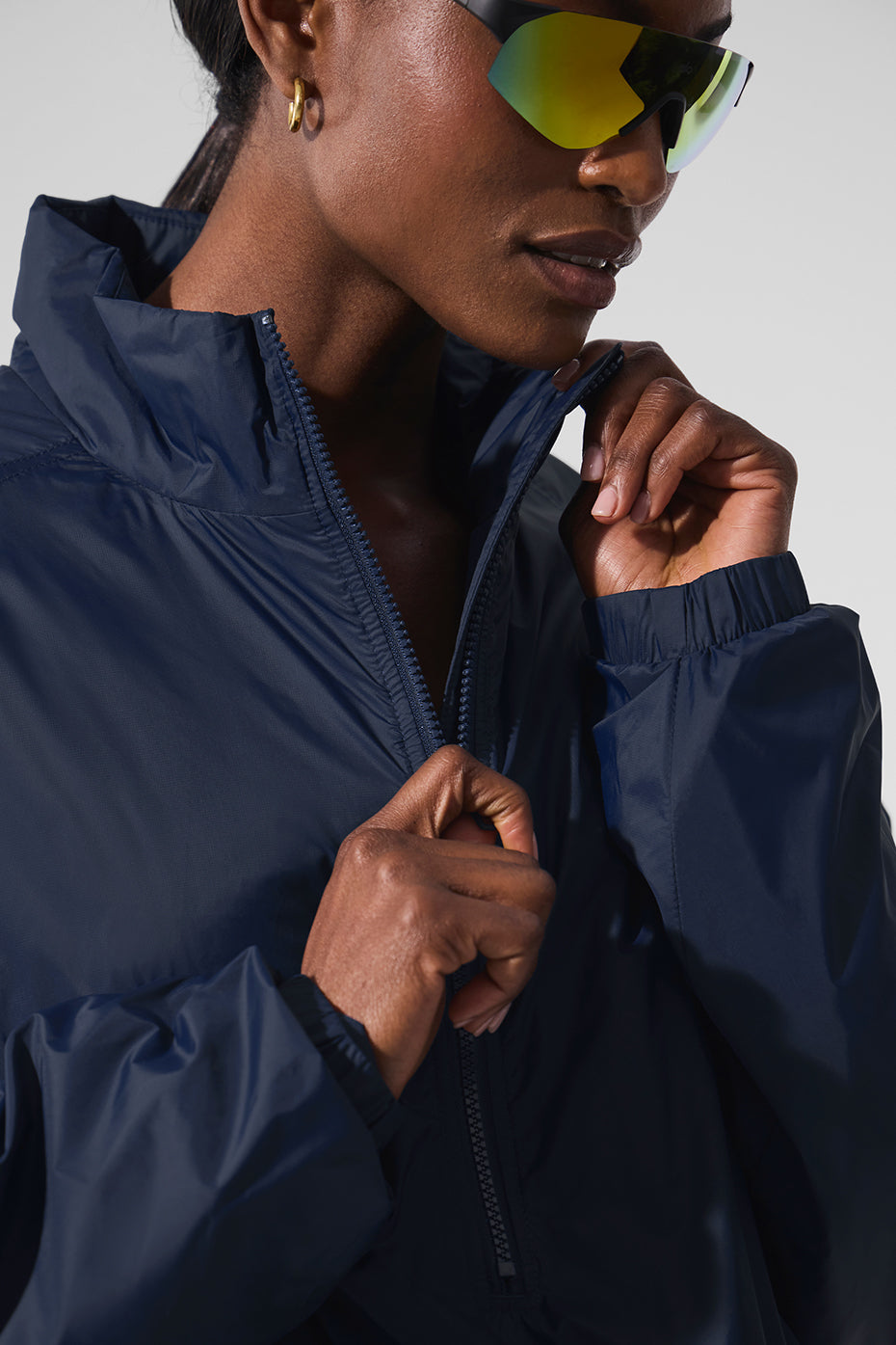 Latitude Light Weight 1/2 Zip Pullover Jacket - Navy