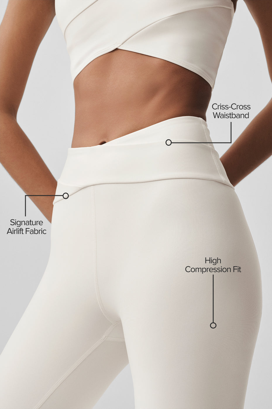 Airlift High-Waist 7/8 Horizon Legging - Ivory