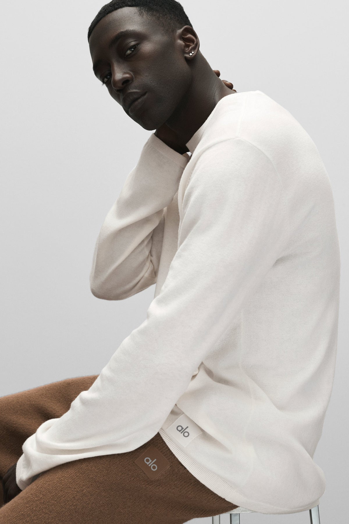 Cashmere Blend Ever Soft Long Sleeve Crew - Ivory