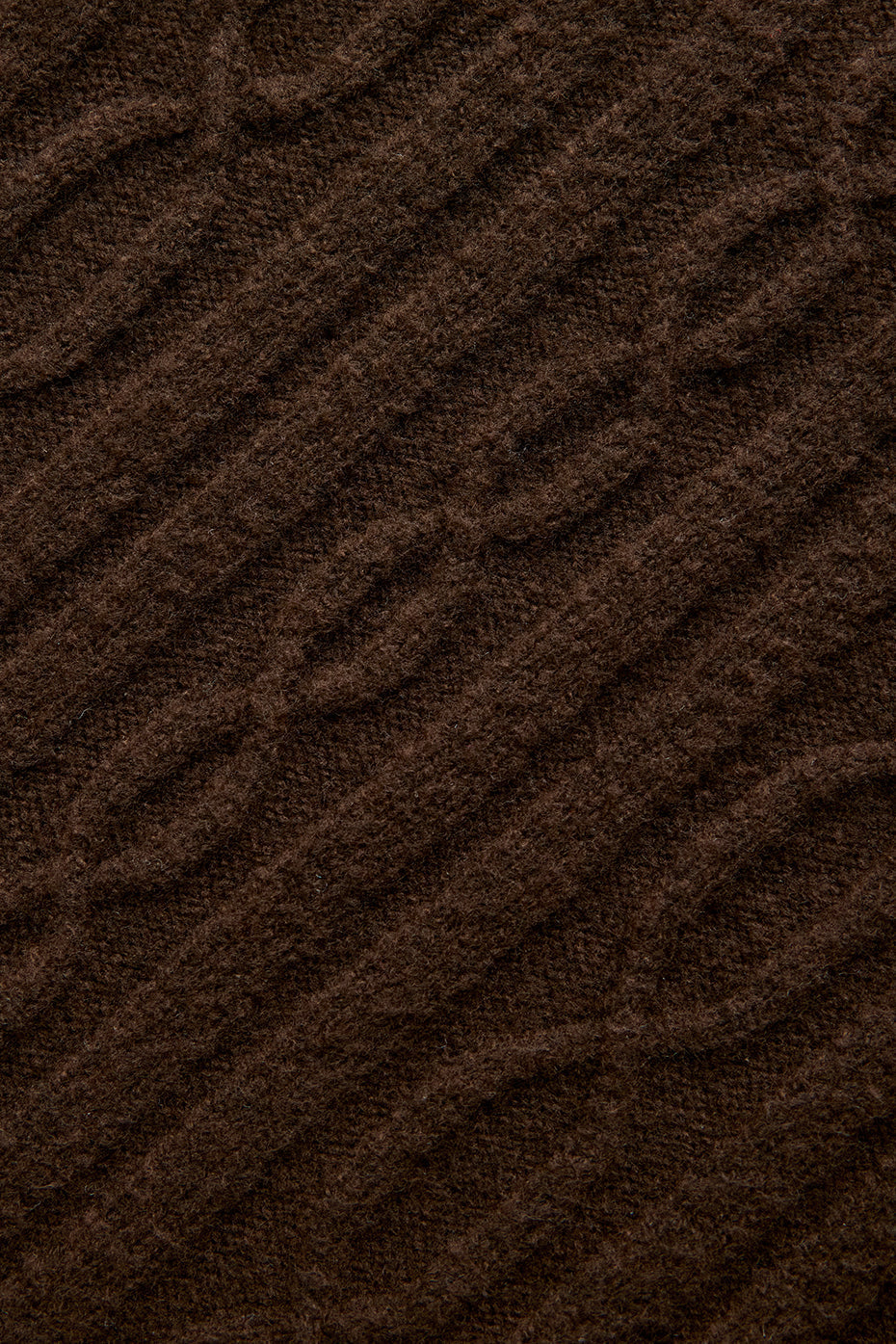 Cable Knit Cropped Winter Bliss Turtleneck Long Sleeve - Espresso