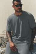 Cashmere Blend Ever Soft Short Sleeve Crew - Monument