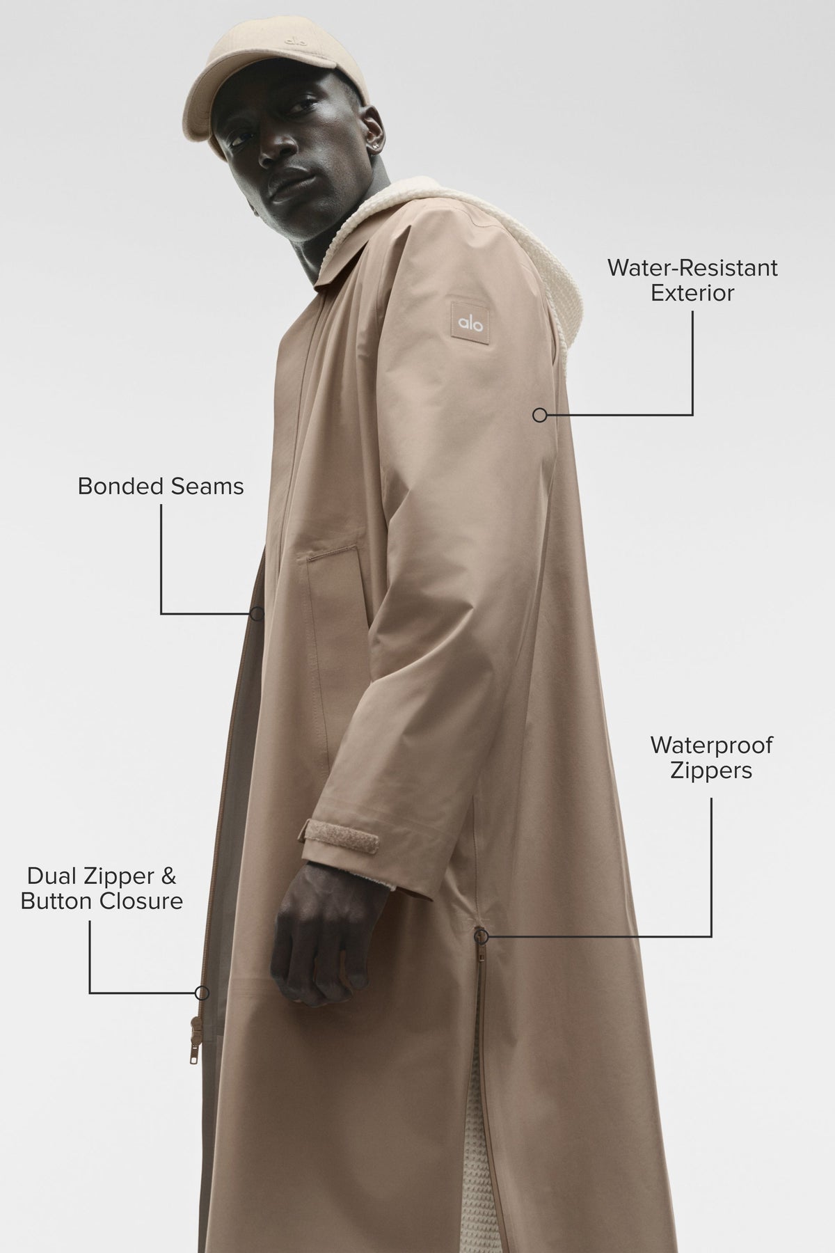 Alpha Shell Long Coat - Gravel