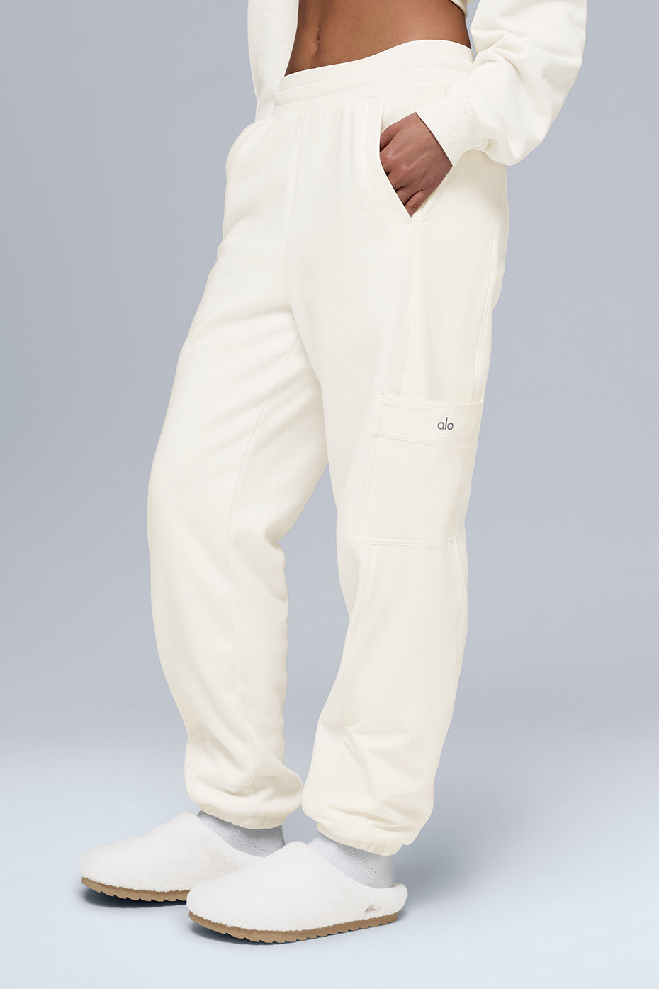 Polar Fleece Wintry Mix Pant - Ivory