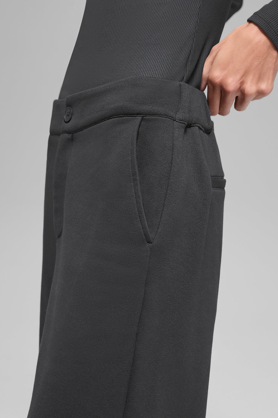 High-Waist Sweatpant Trouser - Anthracite
