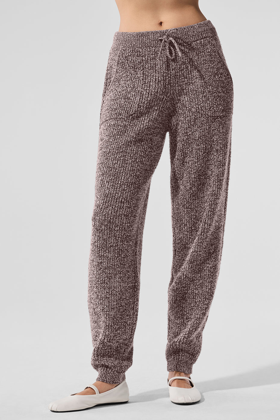 Marl Sweater Pant - Mushroom Marl