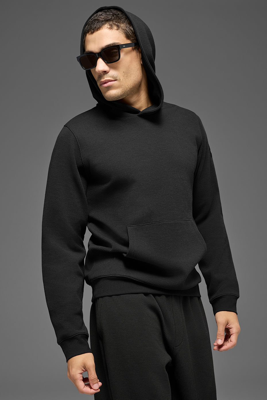 Waffle Lounge Hoodie - Black