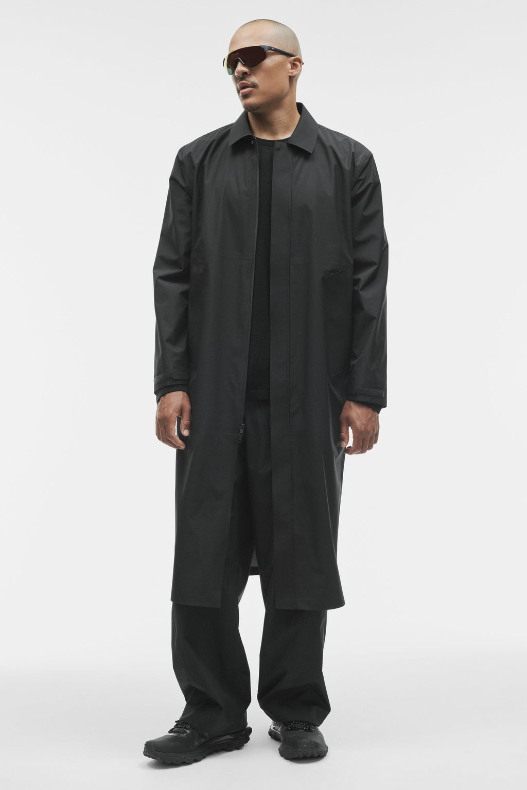 Alpha Shell Long Coat - Black