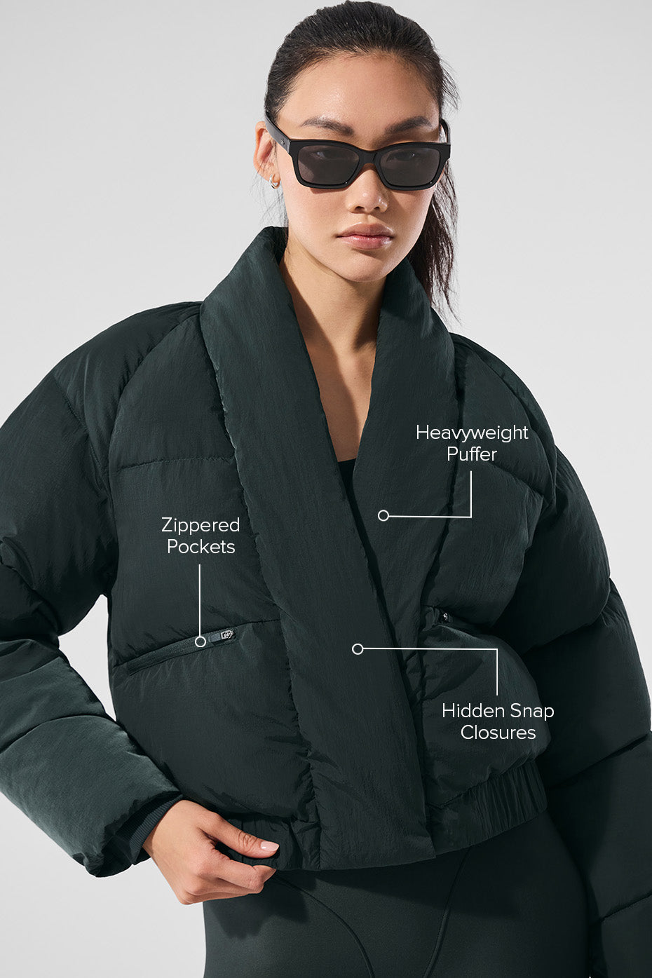Stargazing Puffer - Charcoal Green