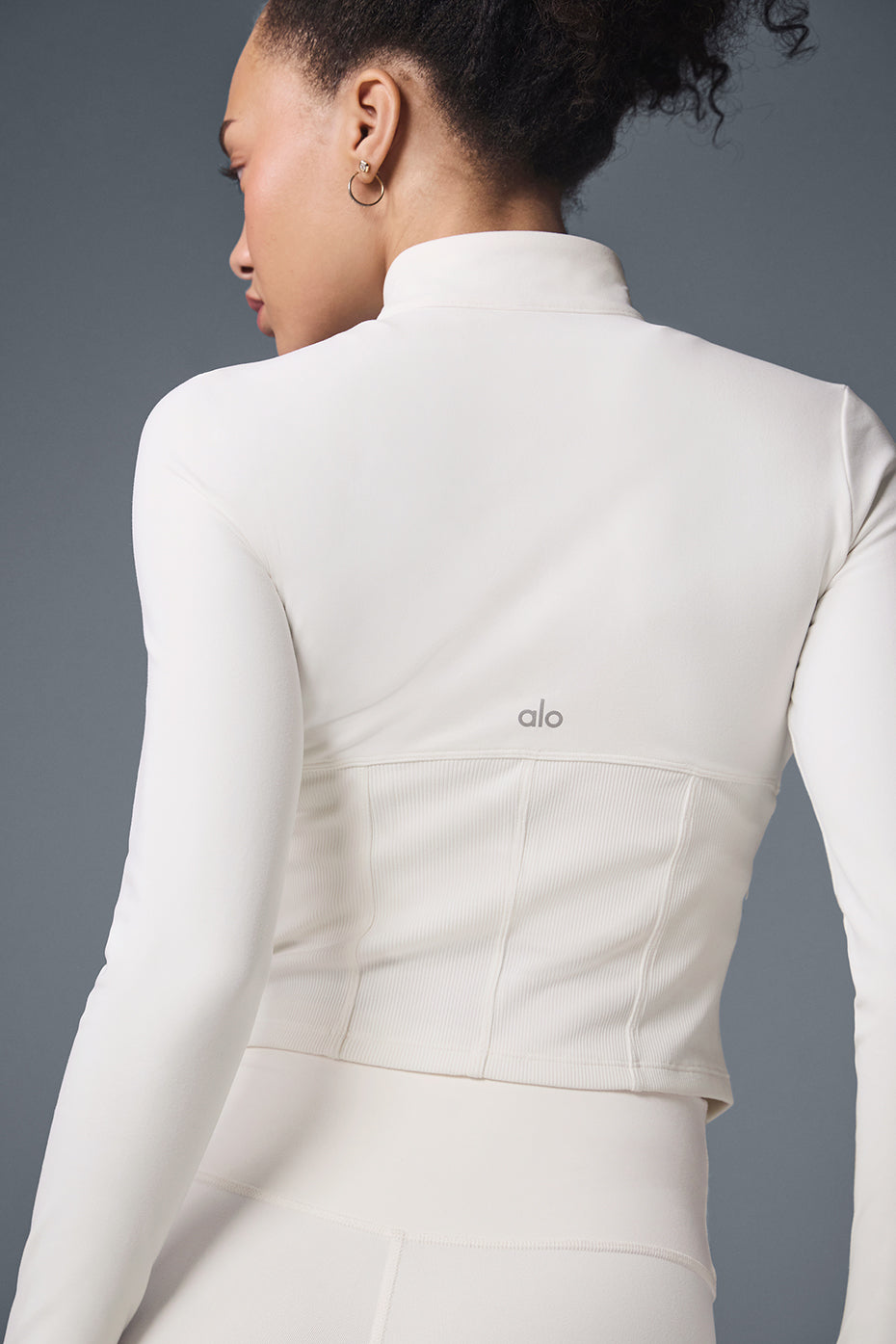 Airbrush Corset Full Zip Jacket - Ivory